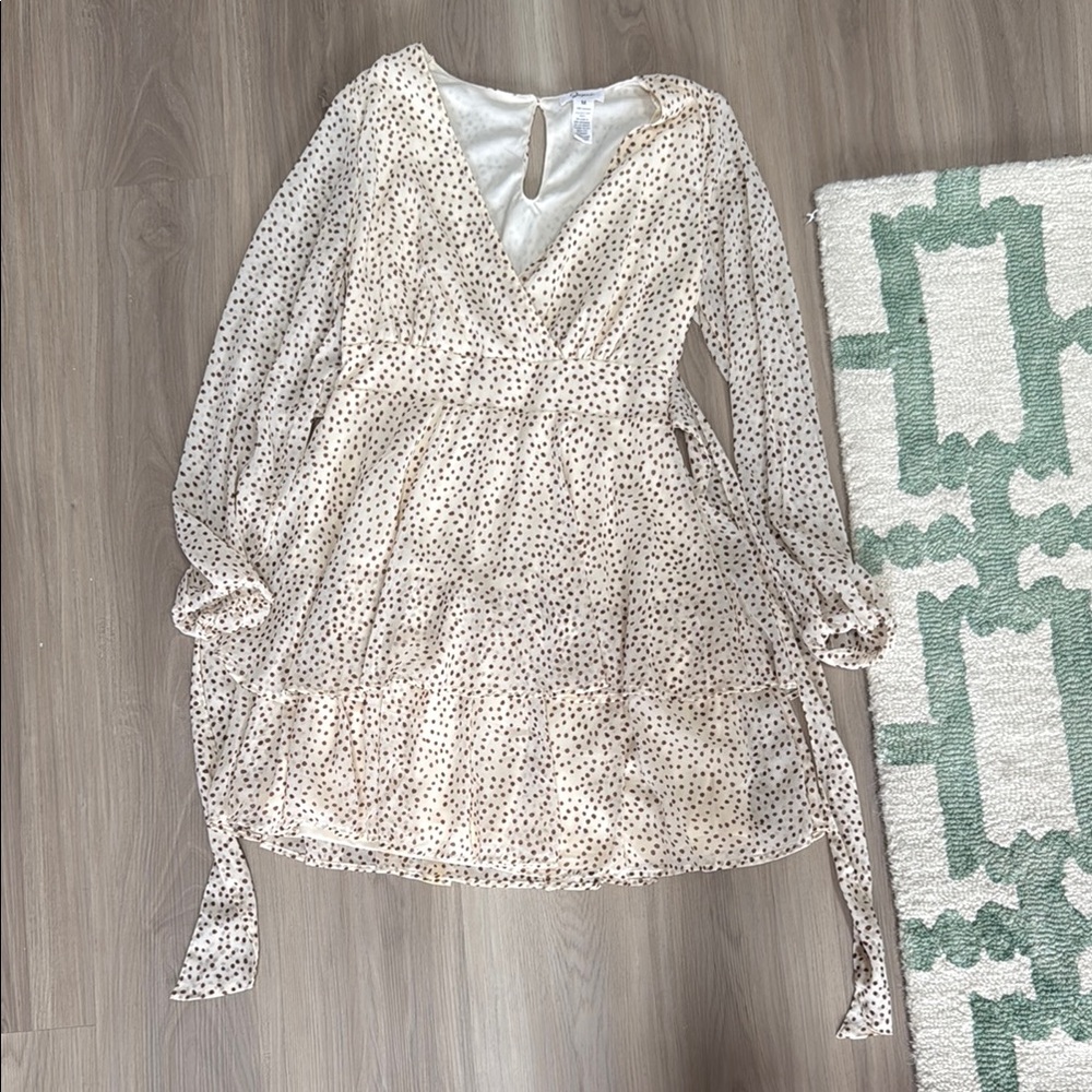 Altar'd State Cream Polka Dot Dress